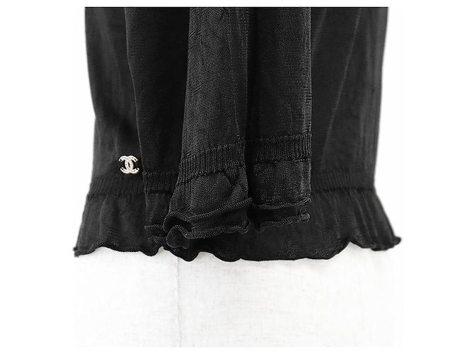 Top de punto 100% seda Chanel P74998 Negro - vista 7