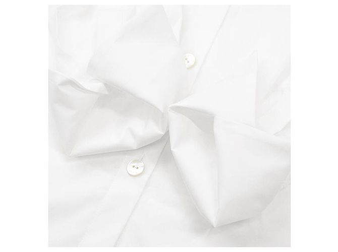 Camisa Chanel Broadshirt de algodón de manga larga Blanco - vista 12