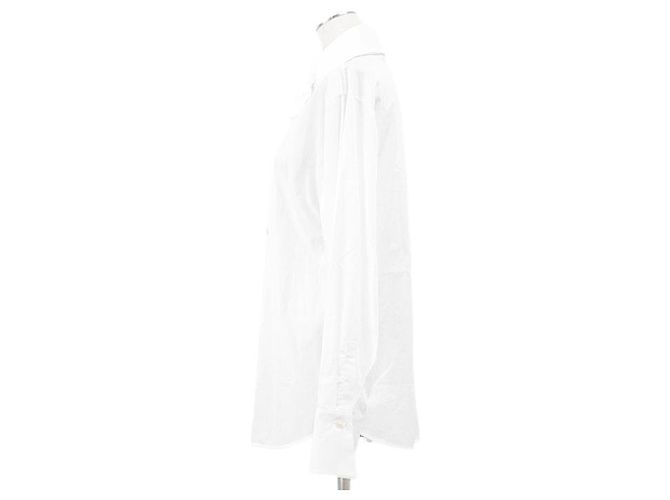 Camisa Chanel Broadshirt de algodón de manga larga Blanco - vista 13