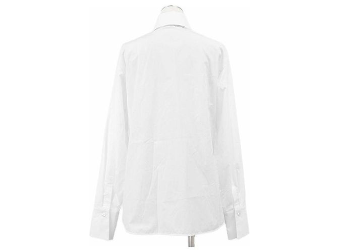 Camisa Chanel Broadshirt de algodón de manga larga Blanco - vista 7