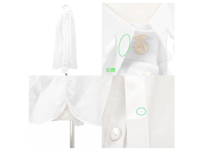 Camisa Chanel Broadshirt de algodón de manga larga Blanco - vista 9