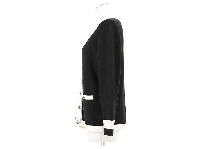 Cardigã de cashmere Chanel 08A P34305 Preto Cru - vista 15