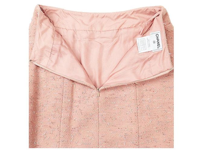 Conjunto de mezcla de lana Chanel 99A P14314 Castaño Rosa Beige - vista 11