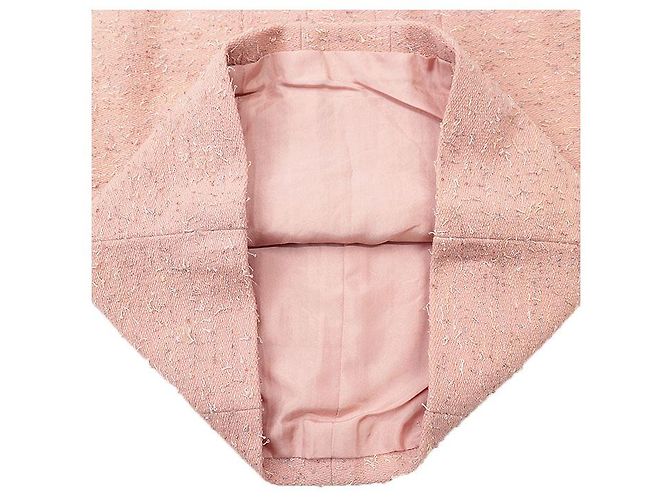 Conjunto de mezcla de lana Chanel 99A P14314 Castaño Rosa Beige - vista 13