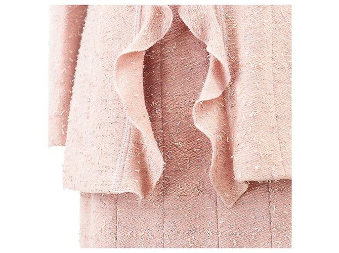 Conjunto de mezcla de lana Chanel 99A P14314 Castaño Rosa Beige - vista 16