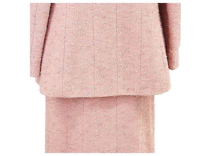 Conjunto de mezcla de lana Chanel 99A P14314 Castaño Rosa Beige - vista 19