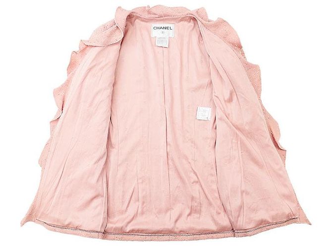 Conjunto de mezcla de lana Chanel 99A P14314 Castaño Rosa Beige - vista 6