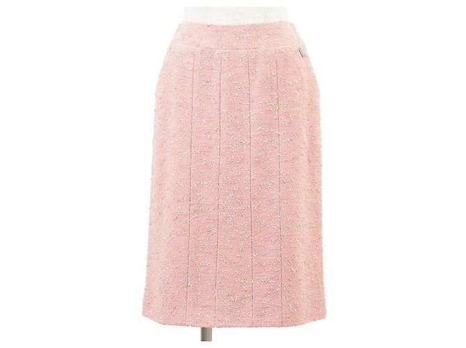 Conjunto de mezcla de lana Chanel 99A P14314 Castaño Rosa Beige - vista 7