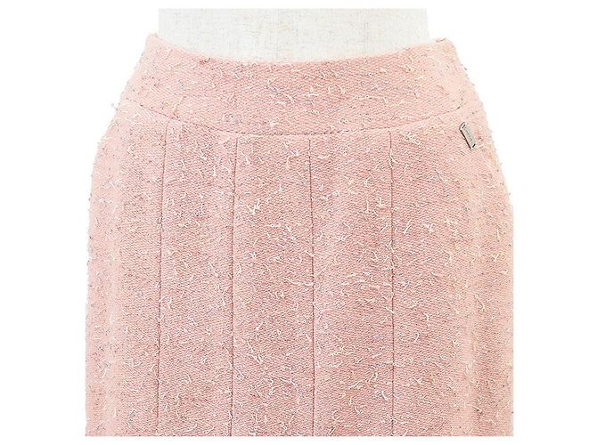 Conjunto de mezcla de lana Chanel 99A P14314 Castaño Rosa Beige - vista 8