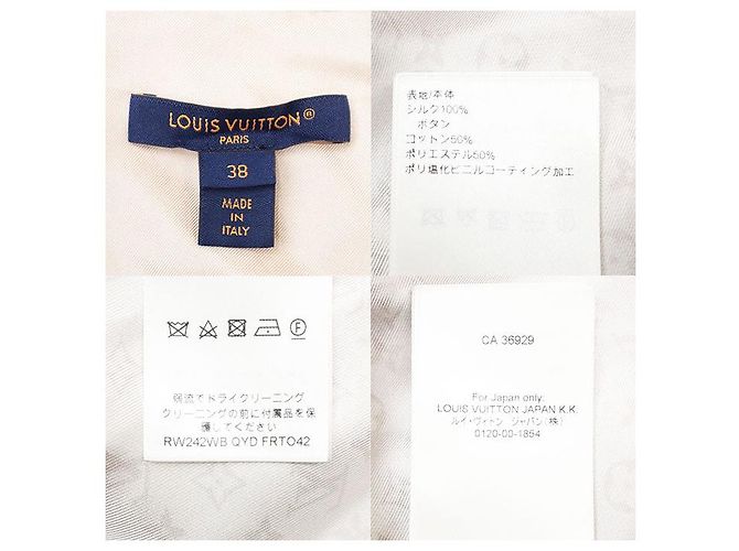 Camicia in seta Louis Vuitton Monogram D'oro - vista 10