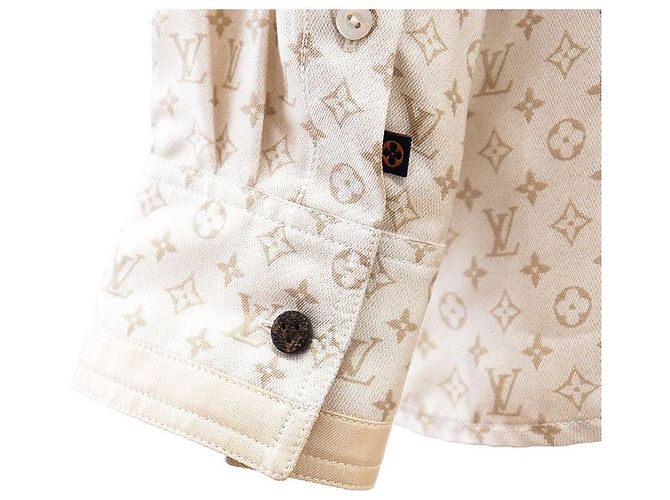 Camicia in seta Louis Vuitton Monogram D'oro - vista 7