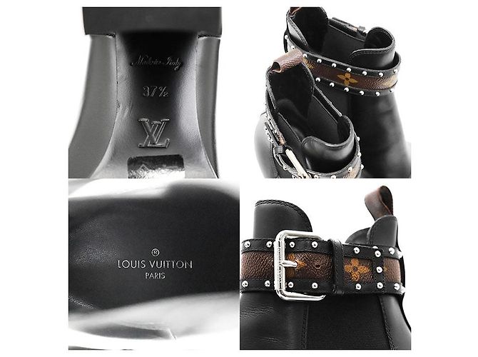 Stivaletti in pelle Star Trail Line Louis Vuitton Nero - vista 10