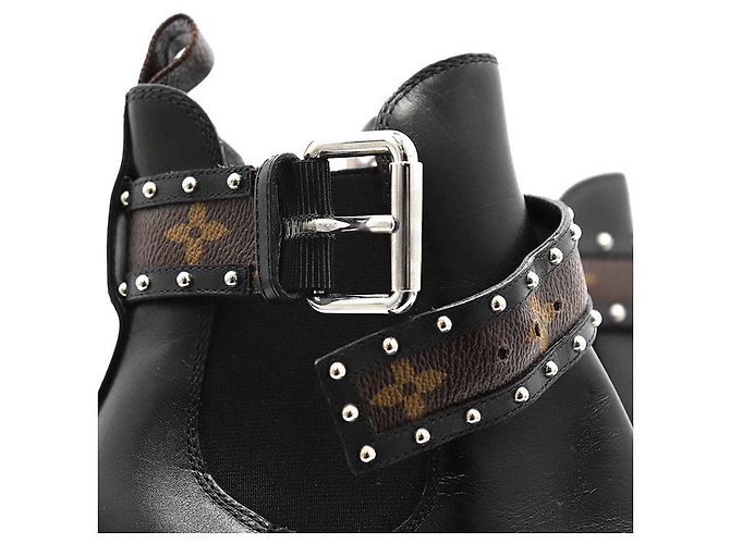 Stivaletti in pelle Star Trail Line Louis Vuitton Nero - vista 11