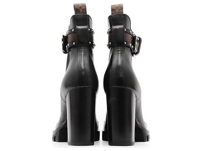 Stivaletti in pelle Star Trail Line Louis Vuitton Nero - vista 5