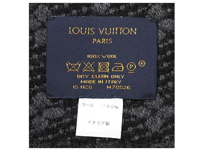 Sciarpa in lana Classic Monogram Louis Vuitton Nero - vista 8
