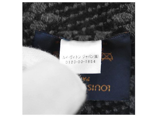 Sciarpa in lana Classic Monogram Louis Vuitton Nero - vista 9