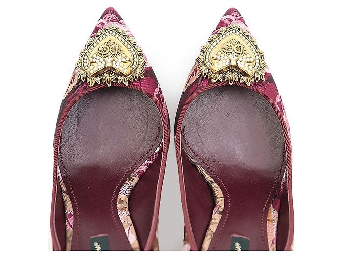 Dolce & Gabbana Dolce&Gabbana Jacquard Pumps Pink Golden Lila - Ansicht 13