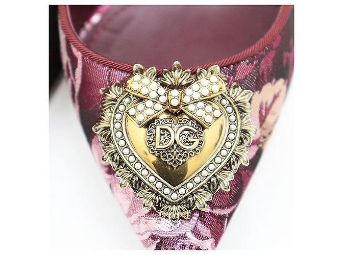 Dolce & Gabbana Dolce&Gabbana Jacquard Pumps Pink Golden Lila - Ansicht 2