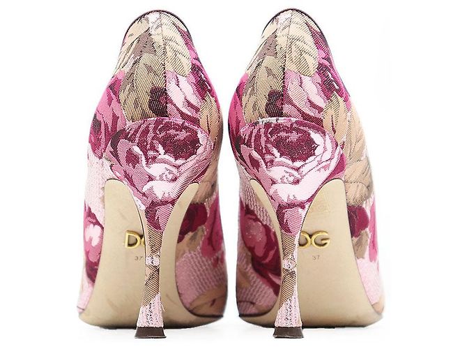 Dolce & Gabbana Dolce&Gabbana Jacquard Pumps Pink Golden Lila - Ansicht 4