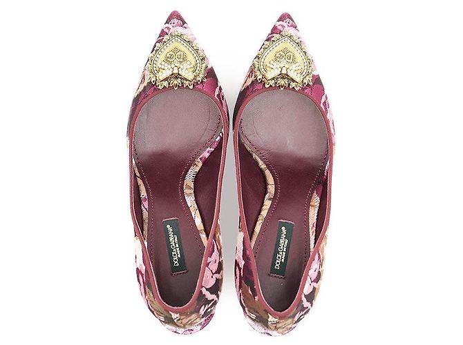 Dolce & Gabbana Dolce&Gabbana Jacquard Pumps Pink Golden Lila - Ansicht 7
