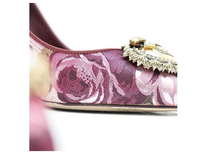Dolce & Gabbana Dolce&Gabbana Jacquard Pumps Pink Golden Lila - Ansicht 9