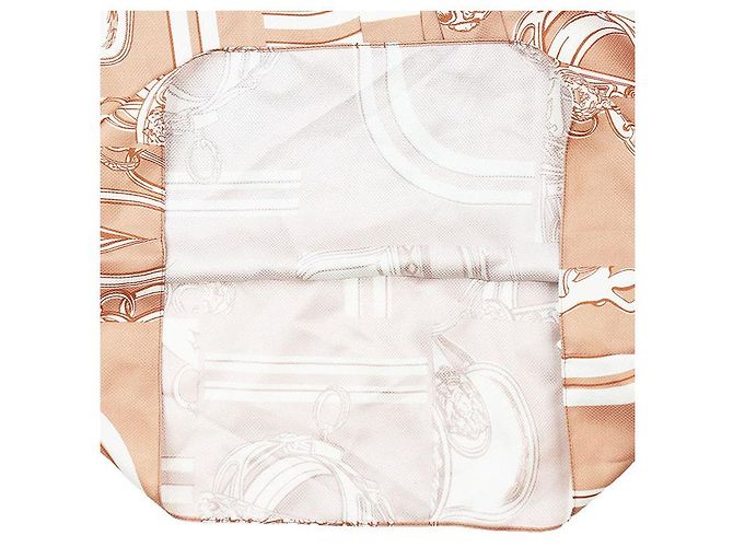 Hermès Vestido de seda Hermes En Desordre Finesse Beige - vista 9
