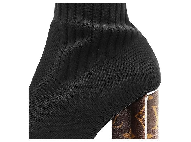 Louis Vuitton Silhouette Line Strickknöchelstiefel Schwarz - Ansicht 12
