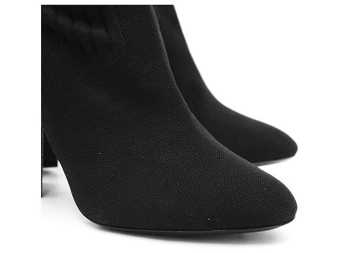 Louis Vuitton Silhouette Line Strickknöchelstiefel Schwarz - Ansicht 13