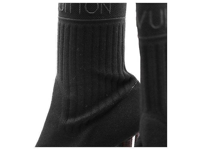 Louis Vuitton Silhouette Line Strickknöchelstiefel Schwarz - Ansicht 3