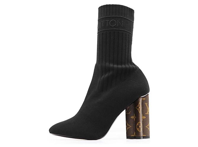 Louis Vuitton Silhouette Line Strickknöchelstiefel Schwarz - Ansicht 4