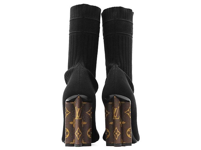 Louis Vuitton Silhouette Line Strickknöchelstiefel Schwarz - Ansicht 6