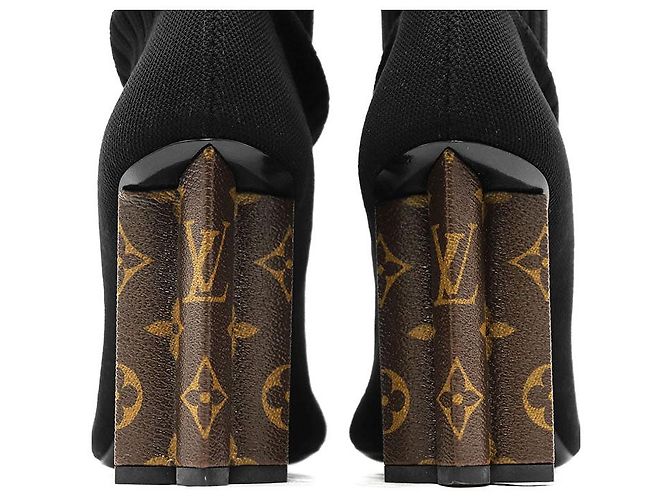 Louis Vuitton Silhouette Line Strickknöchelstiefel Schwarz - Ansicht 7