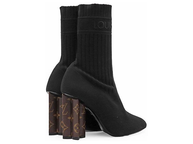 Louis Vuitton Silhouette Line Strickknöchelstiefel Schwarz - Ansicht 8