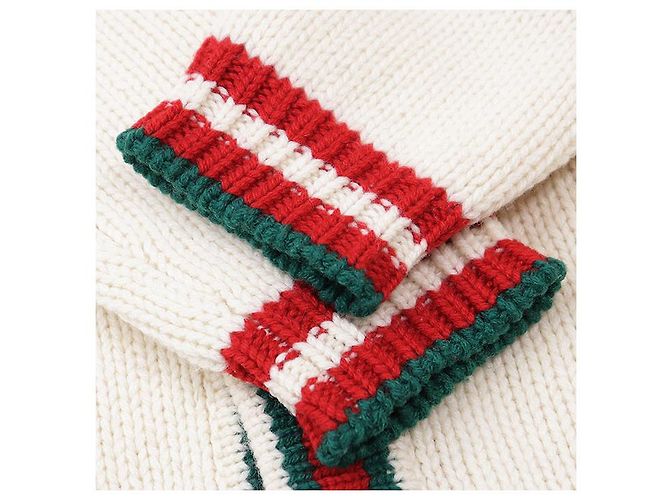 Gucci GUCCY Wollstrickjacke lang Mehrfarben Roh - Ansicht 12