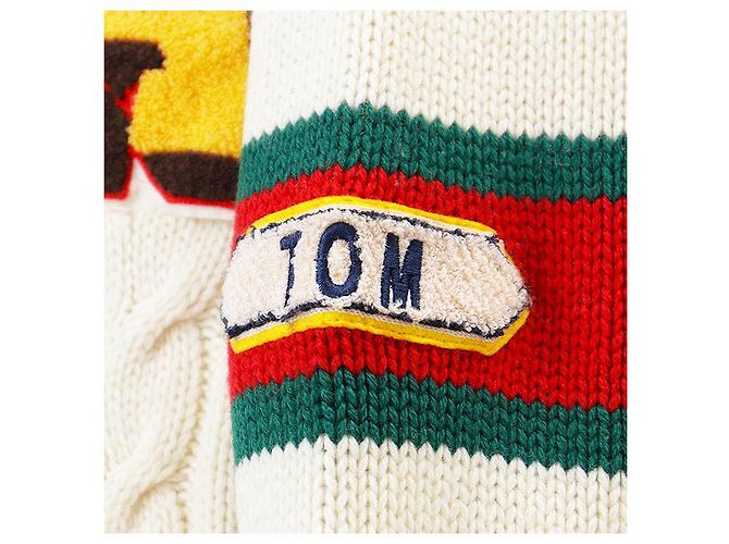 Gucci GUCCY Wollstrickjacke lang Mehrfarben Roh - Ansicht 16