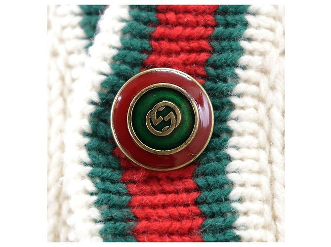 Gucci GUCCY Wollstrickjacke lang Mehrfarben Roh - Ansicht 6