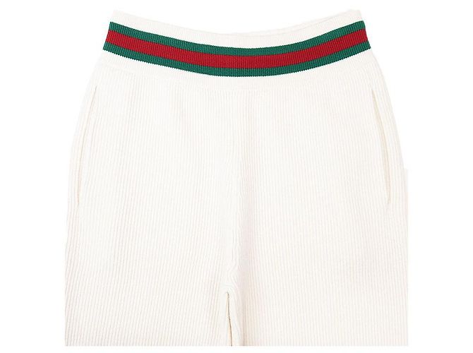 Pantalones de punto de lana Gucci Blanco Crudo - vista 2