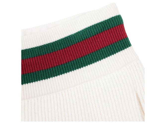 Pantalones de punto de lana Gucci Blanco Crudo - vista 3
