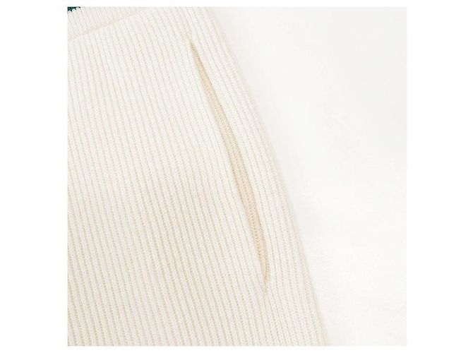Pantalones de punto de lana Gucci Blanco Crudo - vista 4