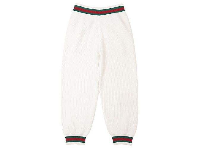Pantalones de punto de lana Gucci Blanco Crudo - vista 6