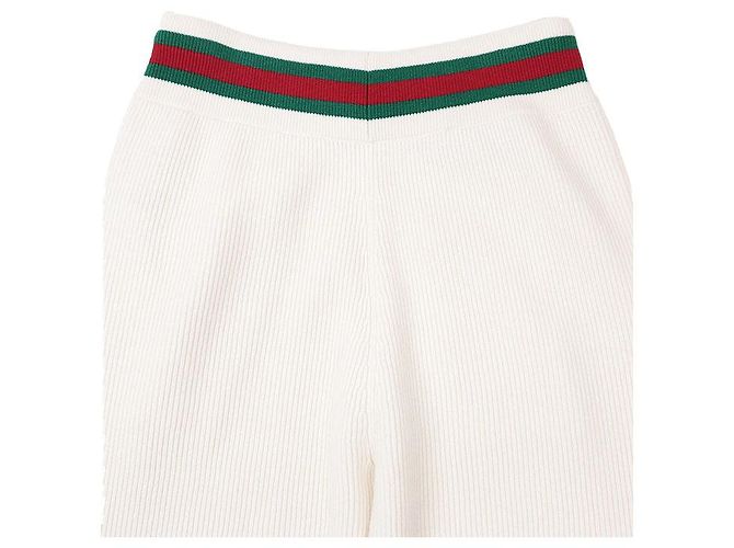 Pantalones de punto de lana Gucci Blanco Crudo - vista 7