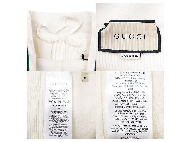 Pantalones de punto de lana Gucci Blanco Crudo - vista 8