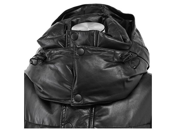 Chaqueta Down 2way de piel de becerro Balenciaga Negro - vista 11