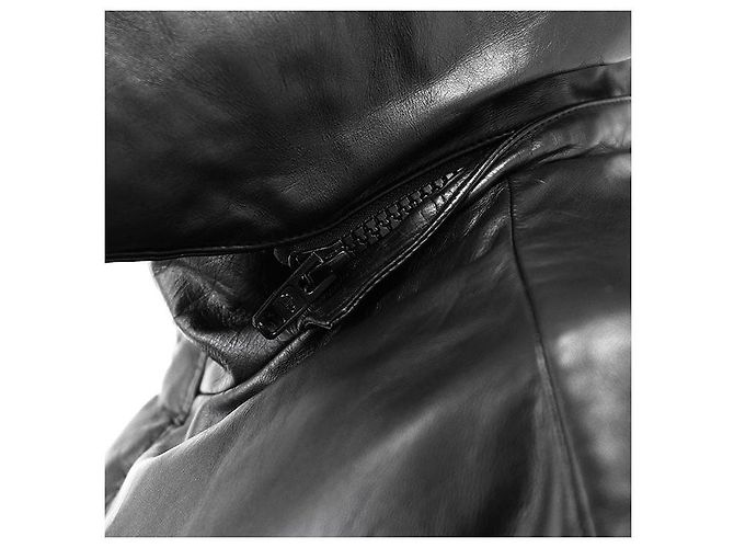 Chaqueta Down 2way de piel de becerro Balenciaga Negro - vista 15