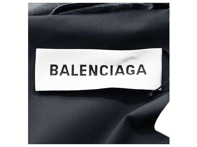 Chaqueta Down 2way de piel de becerro Balenciaga Negro - vista 19
