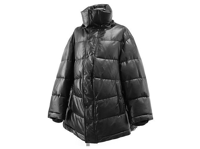 Chaqueta Down 2way de piel de becerro Balenciaga Negro - vista 2