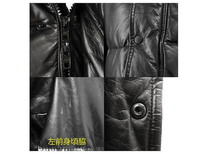Chaqueta Down 2way de piel de becerro Balenciaga Negro - vista 4