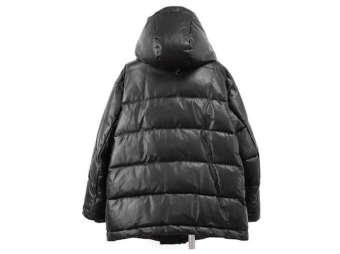 Chaqueta Down 2way de piel de becerro Balenciaga Negro - vista 6