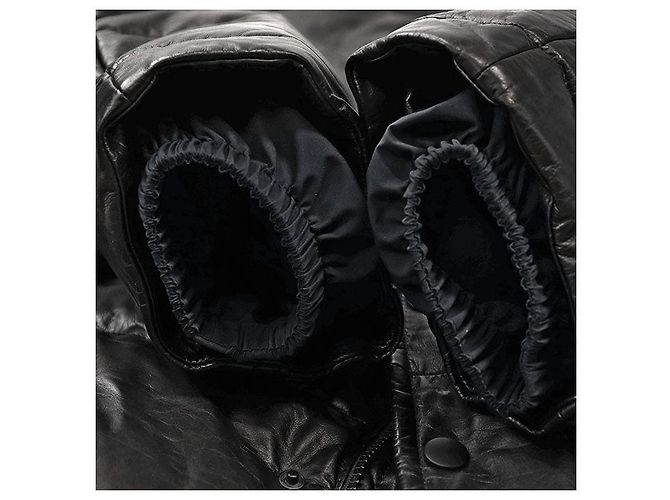 Chaqueta Down 2way de piel de becerro Balenciaga Negro - vista 8