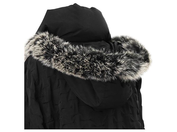 Autre Marque Balmain Fox Fur Down 2way Jacket Black - view 11